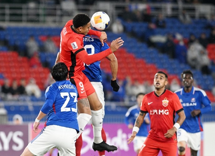 亞冠精英聯(lián)賽1/8決賽次回合，橫濱水手4比1上海海港