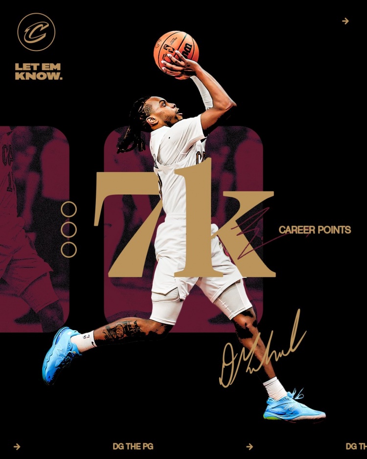 未來可期！加蘭騎士生涯得分達(dá)到7000分 隊史第11位！