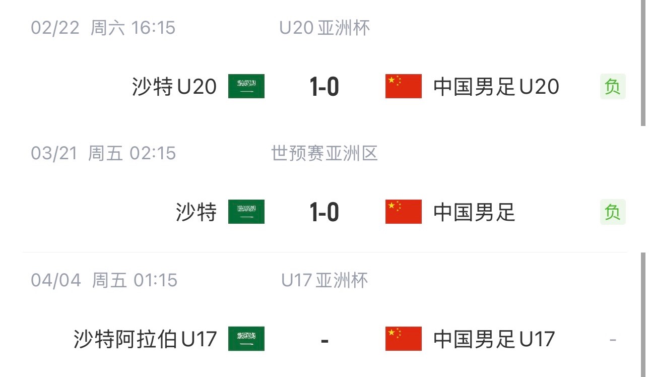 國字號三遇沙特！國少U17亞洲杯首戰(zhàn)對陣沙特，此前國足&國青均負